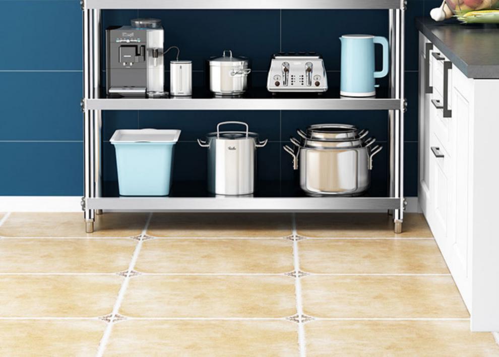 厨房收纳置物架不锈钢落地多层储物架子家用杂物整理货架放置厨具