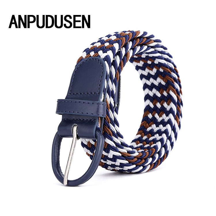 2020 new korean style men‘s casual youth outdoor pants belt canvas pin buckle alloy belt stall hot sale