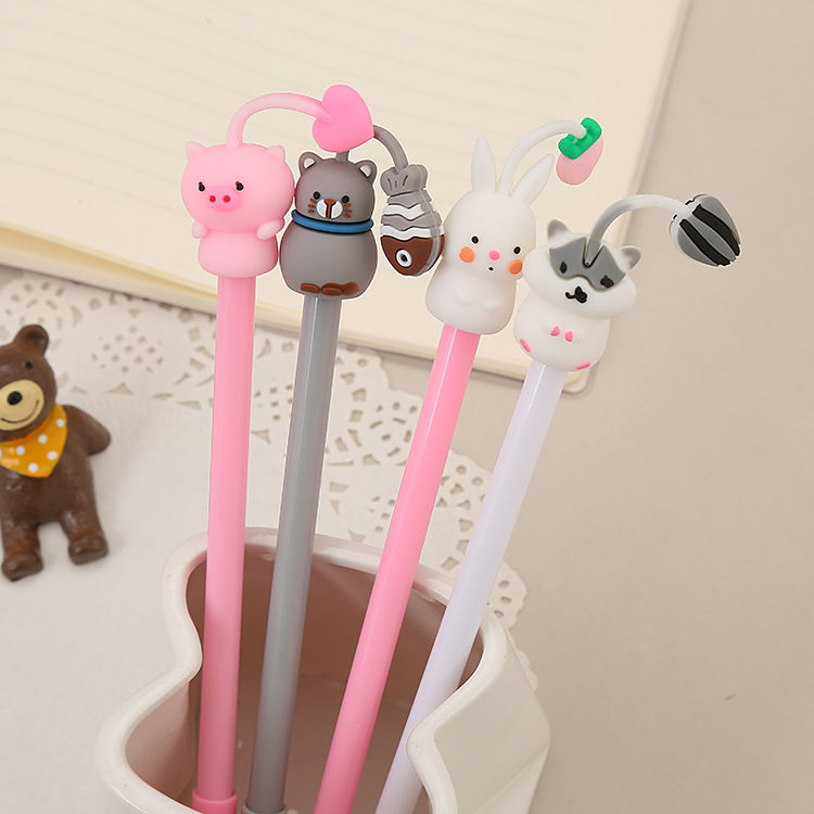 Korean Stationery Student Gel Pen Creative Animal Park Tentacle Ball Pen Cute Learning Office Supplies Signature Pen