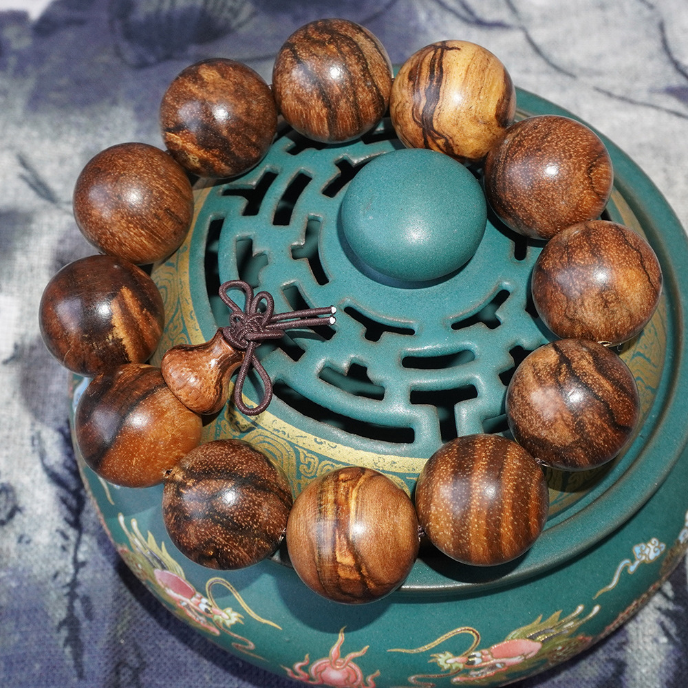 印尼加里曼丹花奇楠手链 沉香佛珠 手串念珠