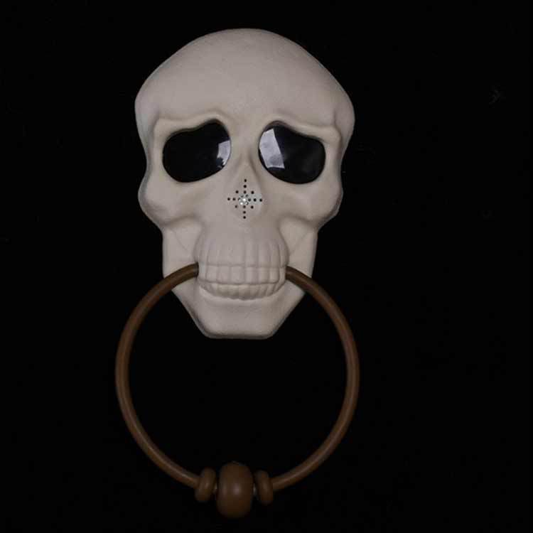 Halloween Toy Horror Layout Bar Trick Funny Luminous Sound Electric Skull Doorbell Decoration Props