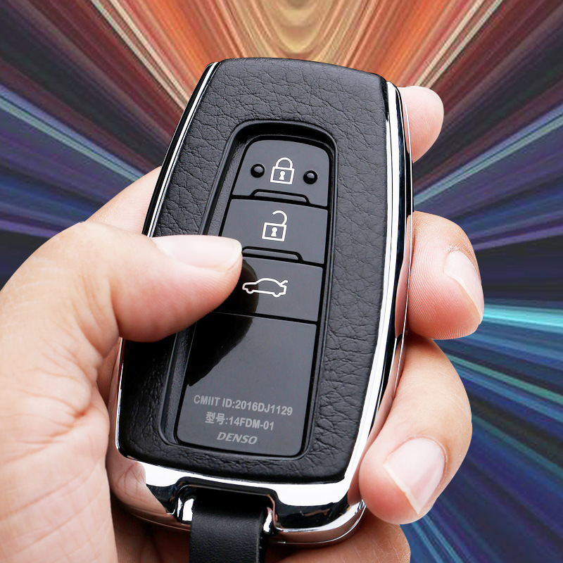 适用丰田chr钥匙套奕泽2018款第八代8凯美瑞霸道普拉多金属壳扣包