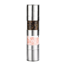 手动2合1双头双料胡椒研磨器粗盐研磨器不锈钢胡椒磨pepper mill