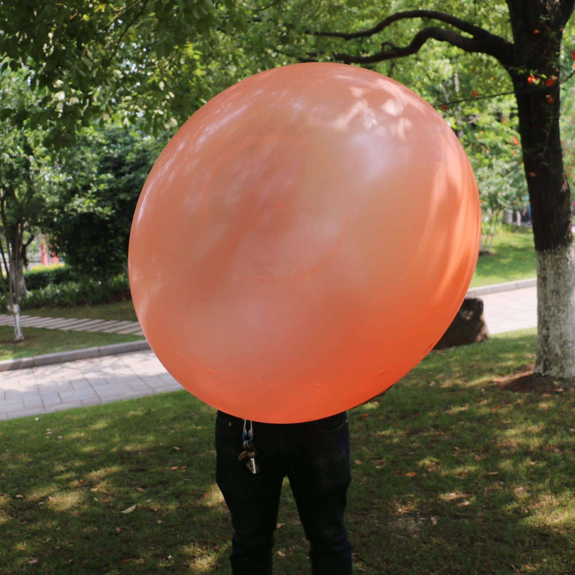 跨境爆款泡泡球 tpr吹气球亚马逊 bubble ball 注水球拍拍球玩具