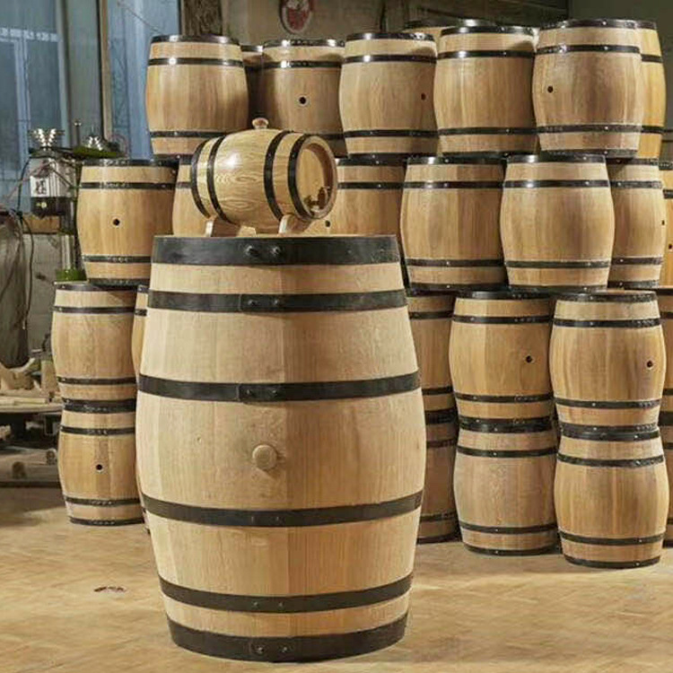 工厂225l发酵桶红酒桶 橡木桶 酒桶橡木桶酒桶实木酒桶烘烤