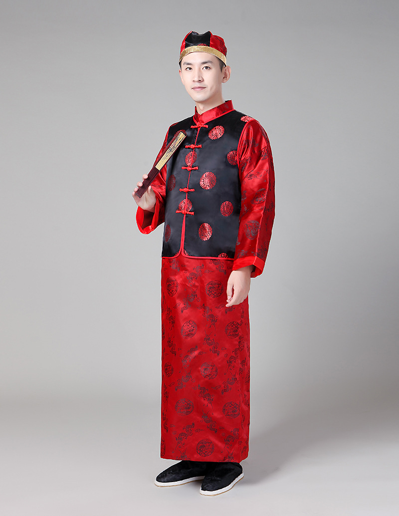 清朝阿哥服装满族古装批发男成人贝勒爷地主年会运动会舞台演出服