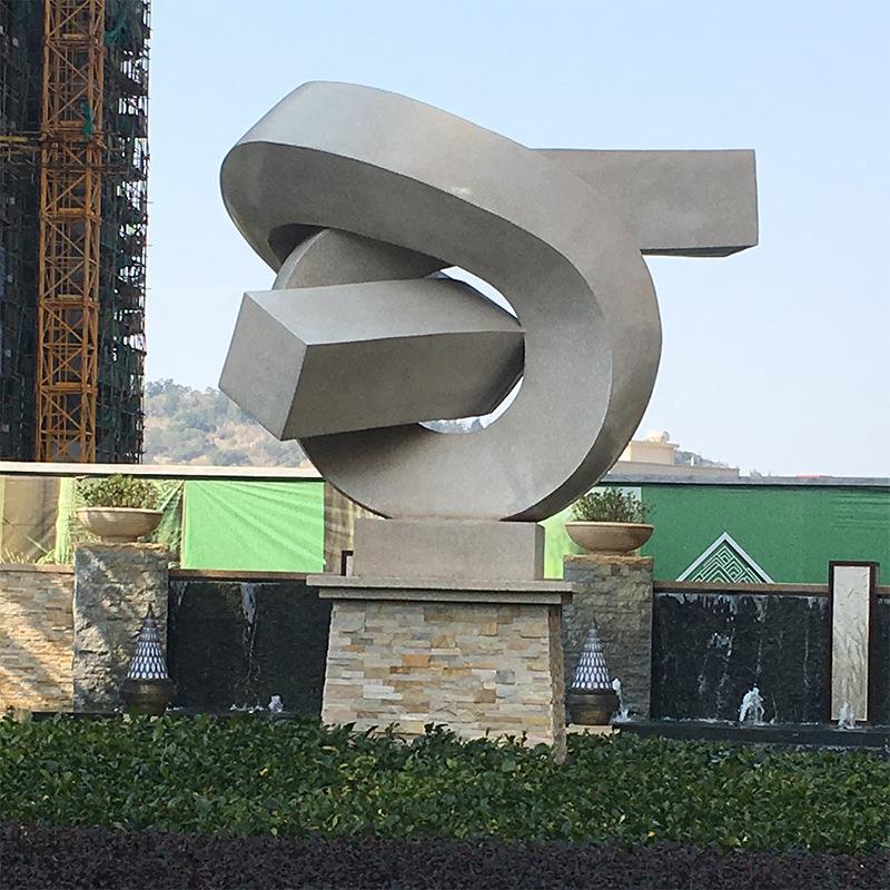 定制石雕欧式人物抽象雕刻广场园林景观雕塑抽象石雕现代创意艺术-阿