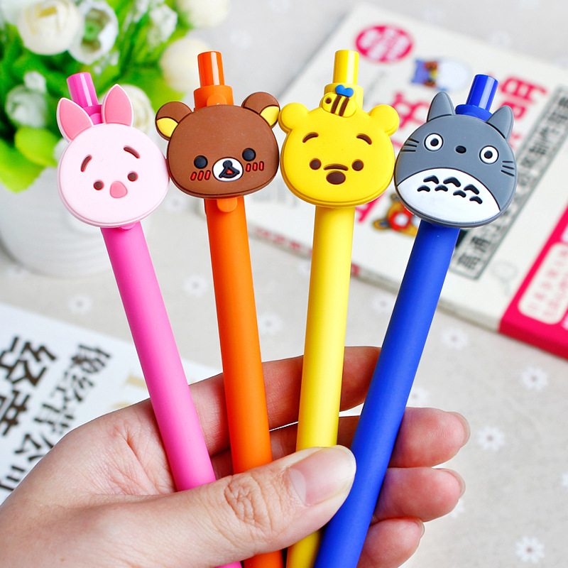 韩版卡通中性笔可爱学生文具用品学生用0.5mm黑色笔芯水笔 手帐笔