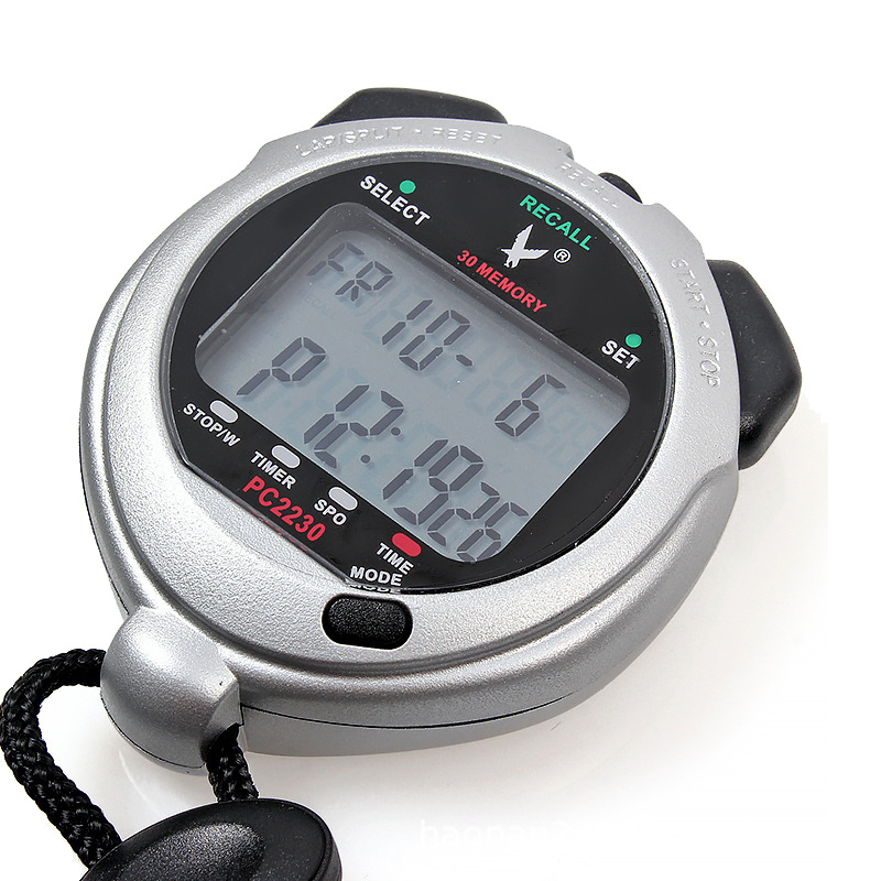 天福秒表pc2230双排30道秒表 游泳训练秒表 电子秒表倒计时 跑表