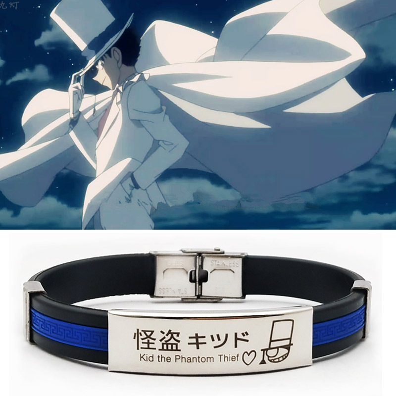 名工藤柯南轻薄动漫周边怪盗基德侦探新一手环不锈钢手链生日礼物
