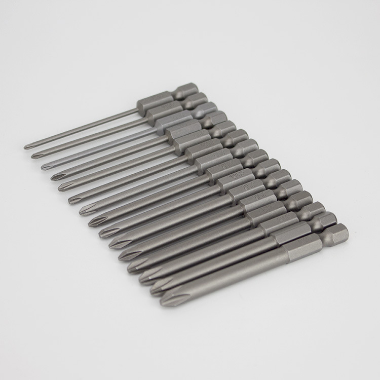 oeis 电动风批咀75长 十字枪头气动螺丝刀头s2进口带磁性 ph2套装