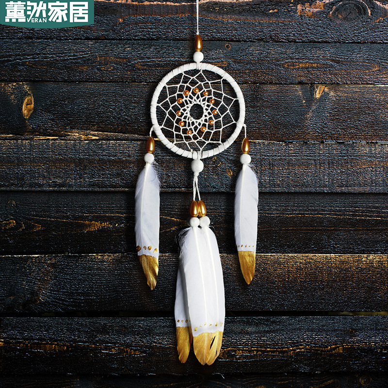 Diy Material Package Hand-Painted Dream Catcher Material Handmade Ornaments Holiday Birthday Gift Wind Chimes Home Pendant Xr108