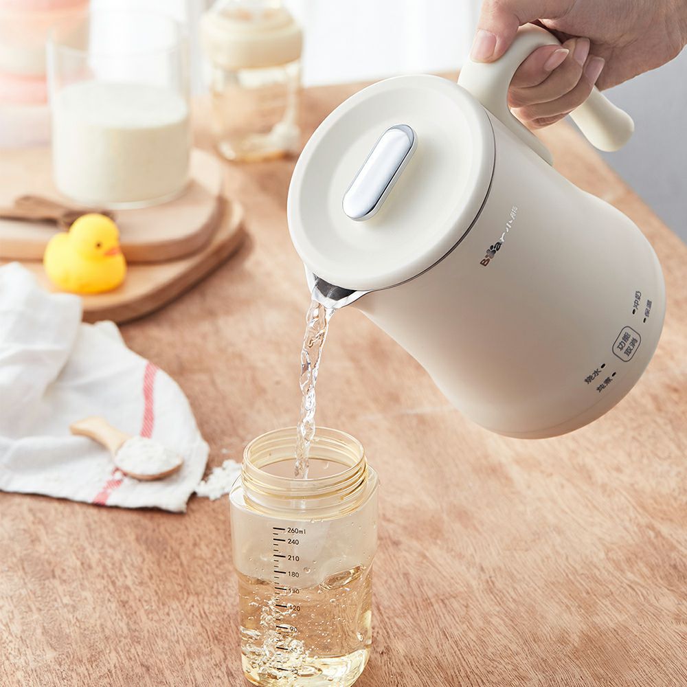 小熊电热烧水壶家用热水壶便携式小型自动保温一体恒温水壶一人食