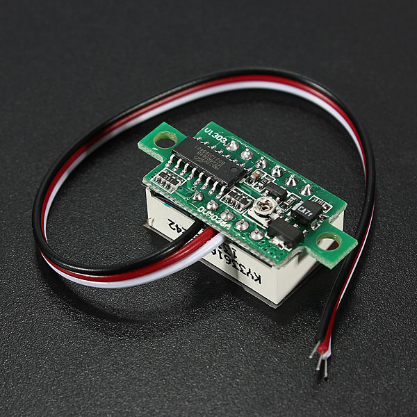 三线精密直流数显电压表头 0.36led数字电压表 dc0v-32v 反接保护