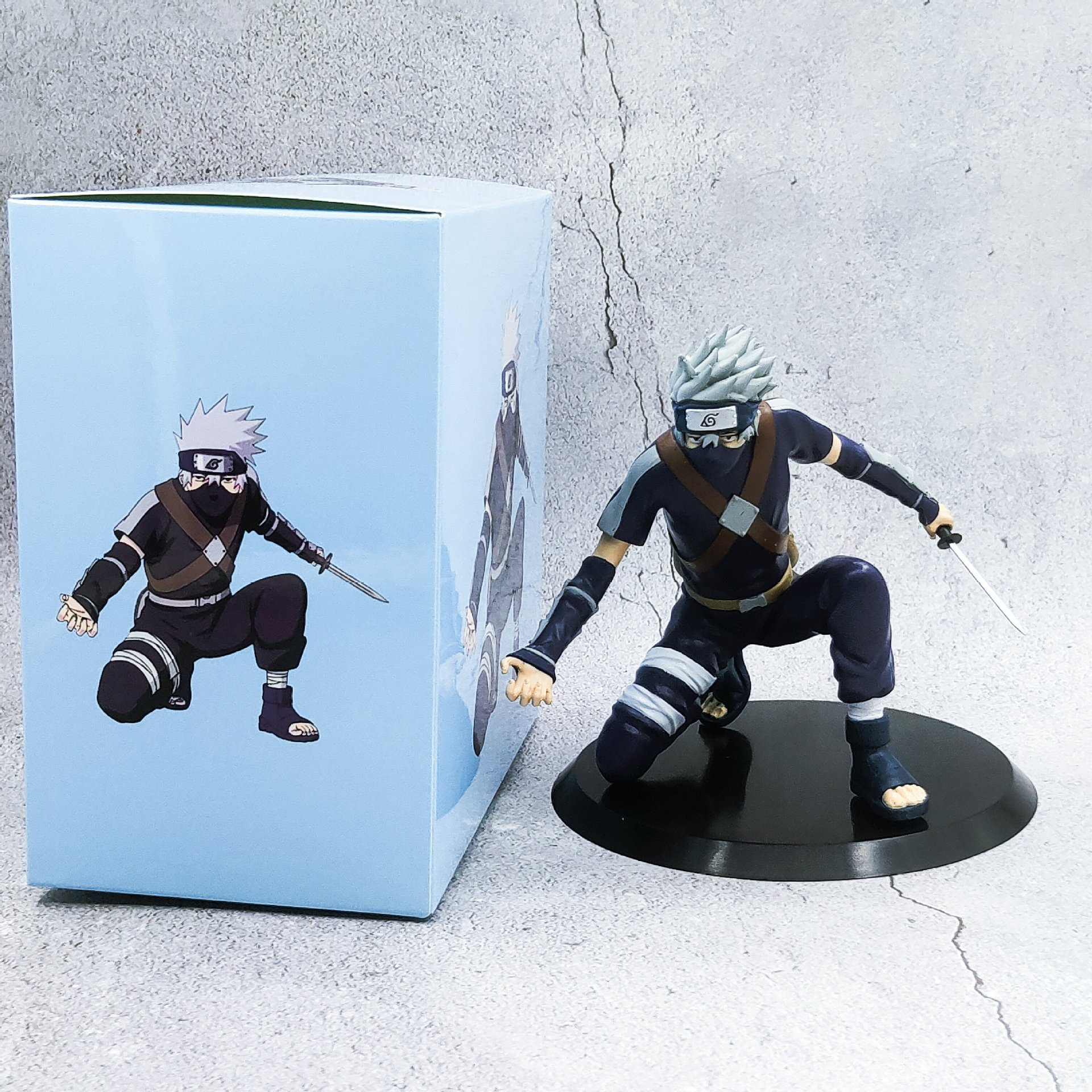 动漫手办火影忍者手办战斗蹲姿卡卡西模型公仔摆件naruto figure