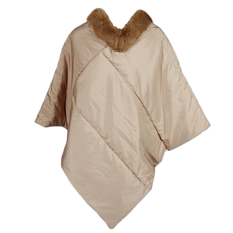 跨境热卖亚马逊羽绒披肩 速卖通爆款外贸丝绵斗篷 新款太空棉披肩