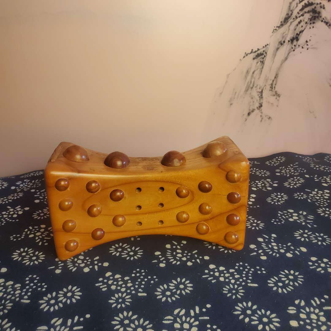 桃木枕头厂家批发硬木枕香薰按摩保健颈椎木枕头吉祥如意枕头代发