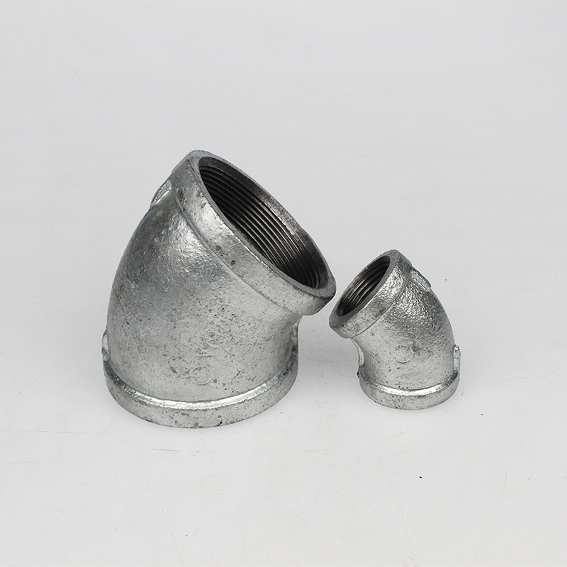 苏州45度弯头直弯直角弯头内丝直弯镀锌45度弯头红太阳直弯