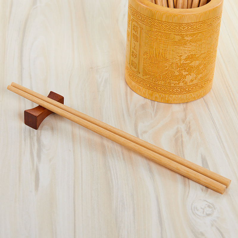 厂家直销10双吸塑装无漆芸香木筷家用中式实木筷子