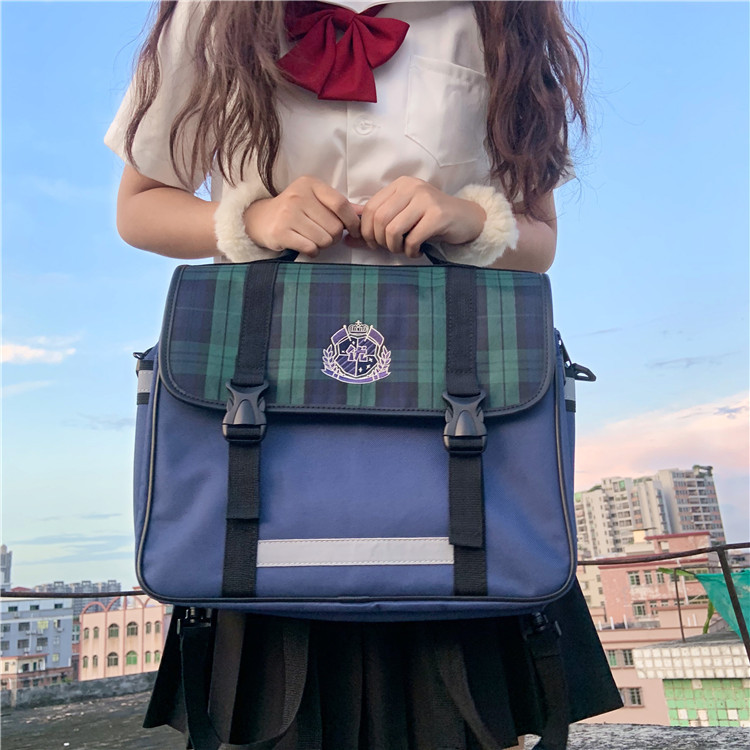 日常校园简约百搭双肩包手提斜挎包dk制服包3way通用jk制服包代发