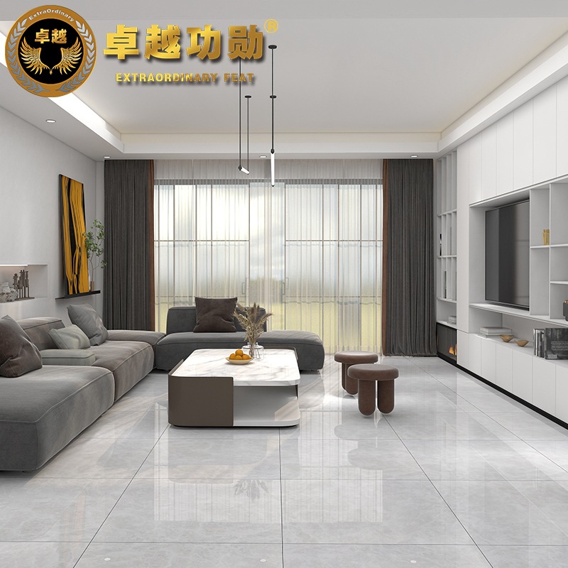 卓越功勋通体大理石瓷砖客餐厅800x800简约现代耐磨防滑地板磁砖