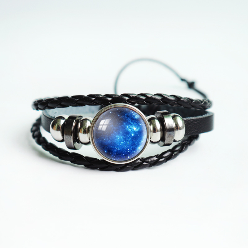 地摊宇宙星球手链八大行星梦幻小星球星空手串男女编织手链定制