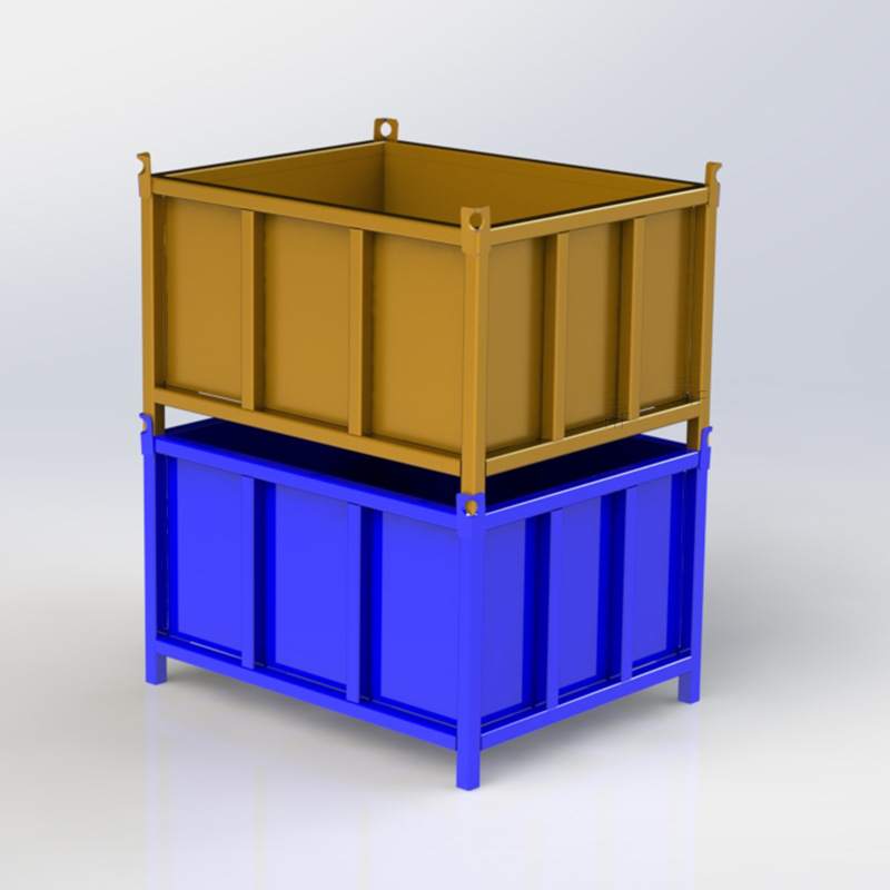 宁波铁皮周转箱 铁质周转箱 铁箱子 原料箱半成品框车间用废料箱