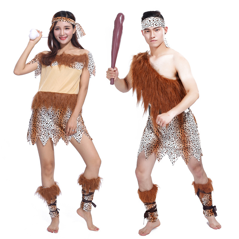 成人演出服印第安野人表演服装非洲原始女野人儿童万圣节cosplay