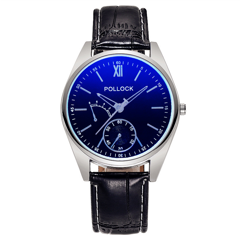 pollock男士商务石英表皮带时装表速卖通微商货源手表批发情侣表