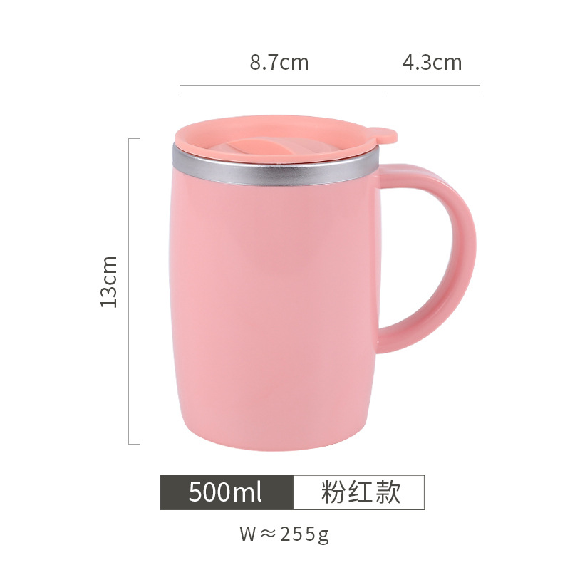 Stainless Steel Double Wall Insulation Anti-Scalding Water Cup Rotating Cover Controllable Heat Dissipation Multifunctional Coffee Milk Tea Daily Tea Cup