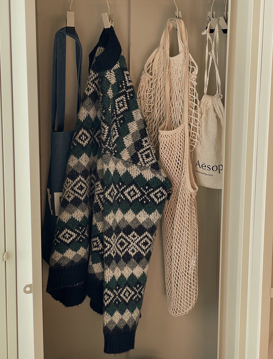 【现货】大连工厂直批韩国ins圆领北欧风华丽复古花纹氛围针织品