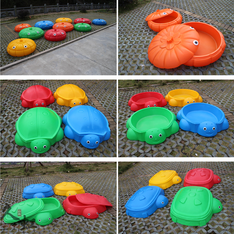 新款幼儿园户外沙水盘加厚滚塑塑料玩具沙池儿童组合螃蟹玩沙水盘