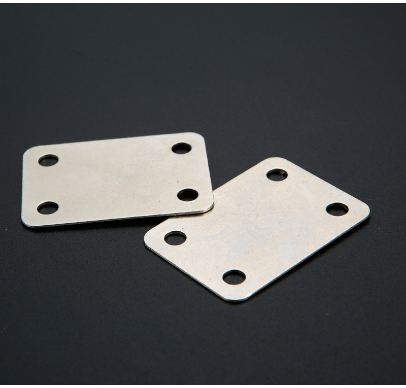 四方形平片角码钢片固定片 直片角码 一字角铁家具紧固件五金配件