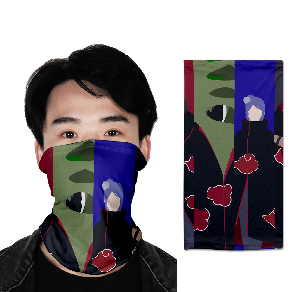 厂家直销新品 日漫忍者naruto 3d彩印多功能男女魔术头巾面巾