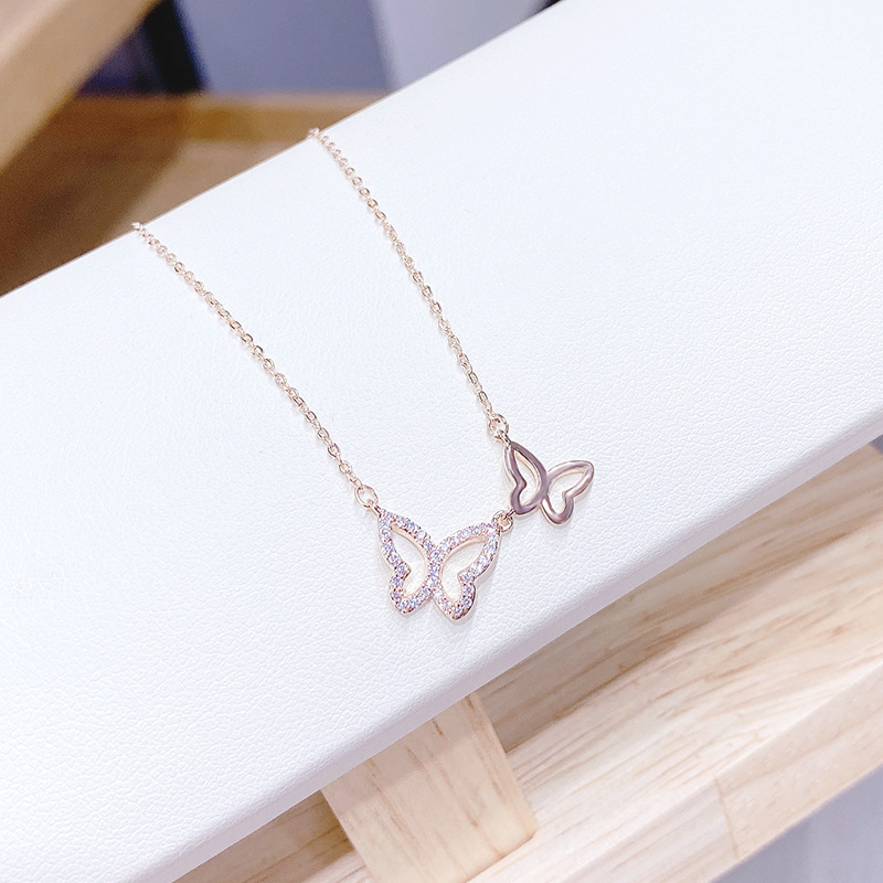 Fashion Butterfly Necklace Women's Clavicle Chain Korean Style Women's Necklace Ornament Wholesale