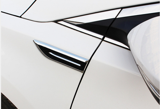 汽车改装仿真侧风口通风口叶子板引擎盖装饰假风口鲨鱼腮