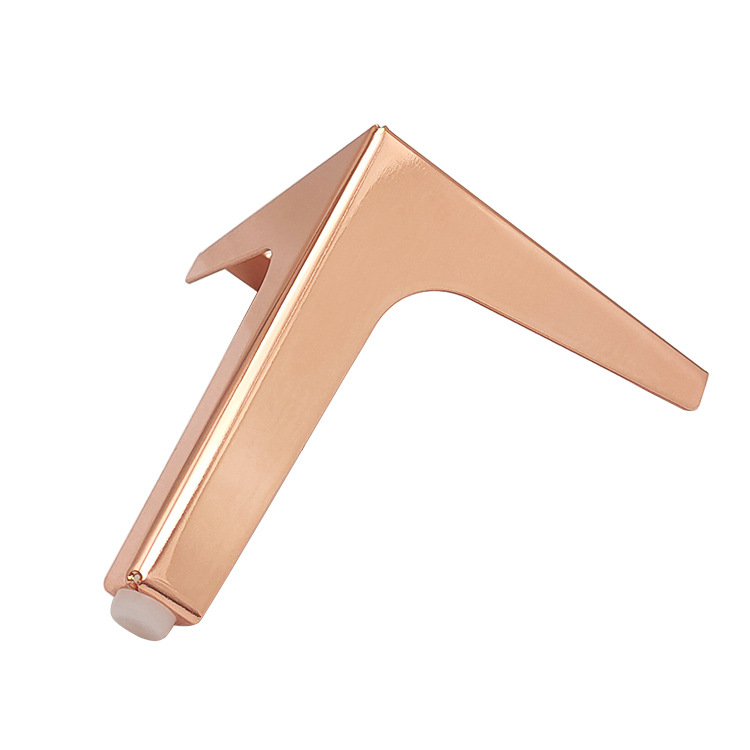 玫瑰金沙发脚电视柜脚支撑腿茶几脚浴室柜脚家具脚轻奢金属脚五金