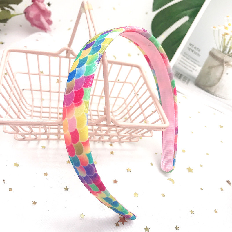 New Colorful Onion Pink Headband Handmade Rainbow Headband for Girls Special Hair Band 2cm Yiwu Wholesale