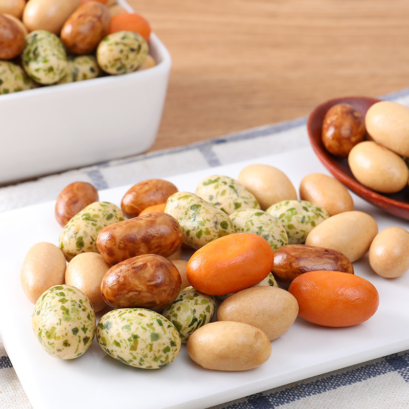 批发香港金冠爱莱客七彩鱼皮花生豆360g大罐送礼坚果炒货休闲食品