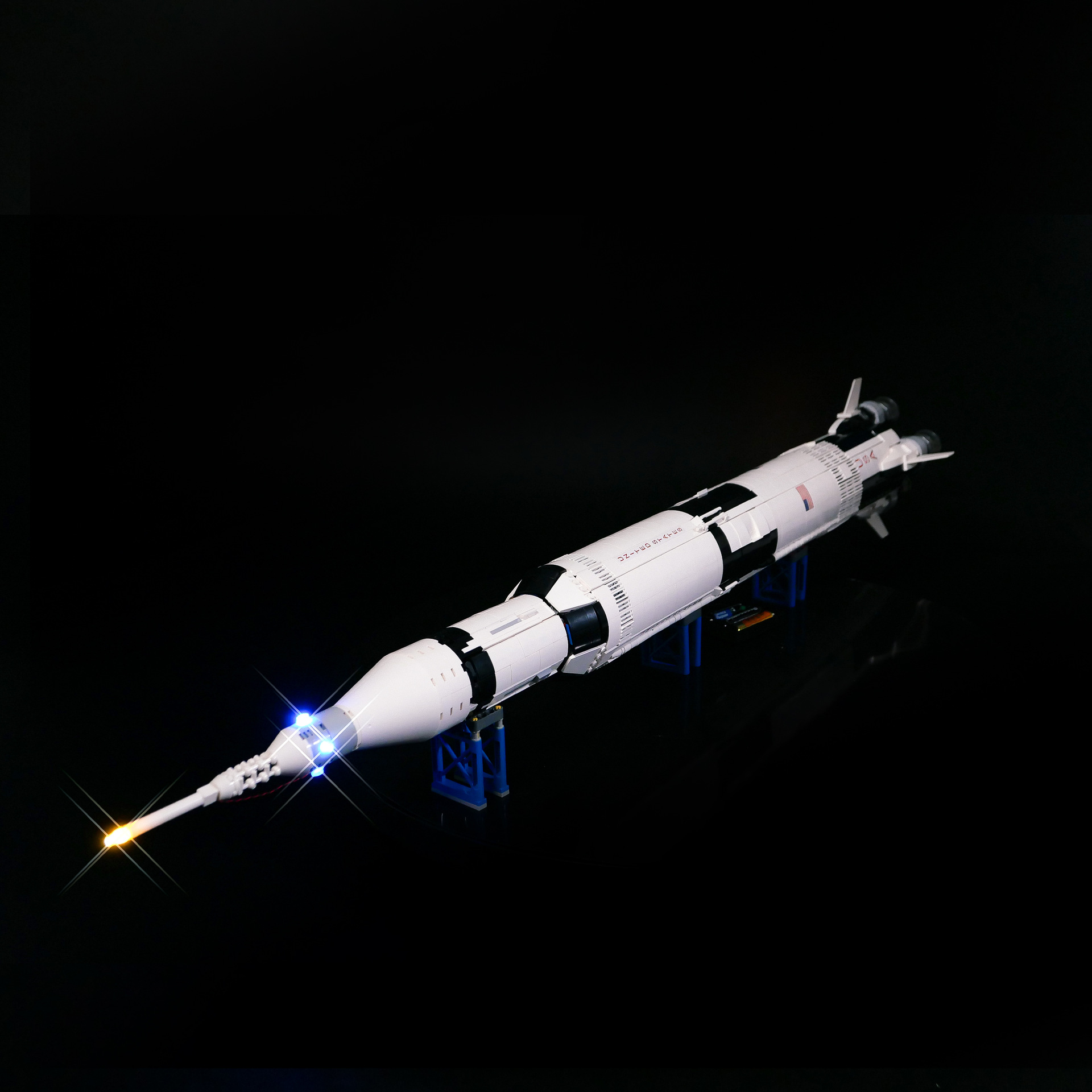 lp积木灯饰 兼容乐高21309阿波罗火箭土星5号积木灯光灯具套件