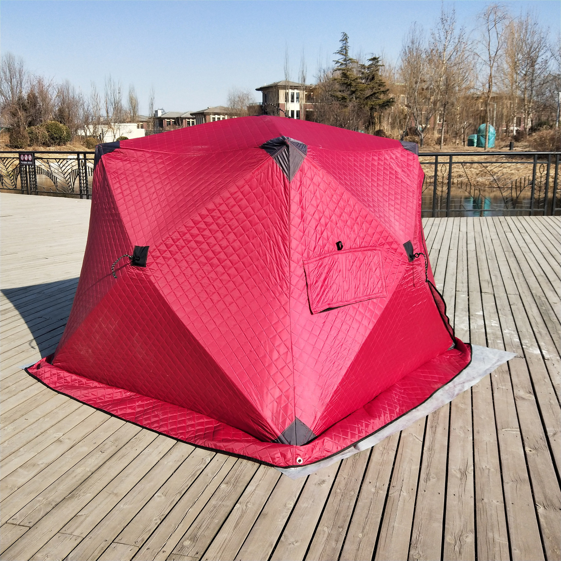 户外冰钓帐篷防寒保温冬钓帐篷救灾帐篷野营保暖露营钓鱼装备帐篷