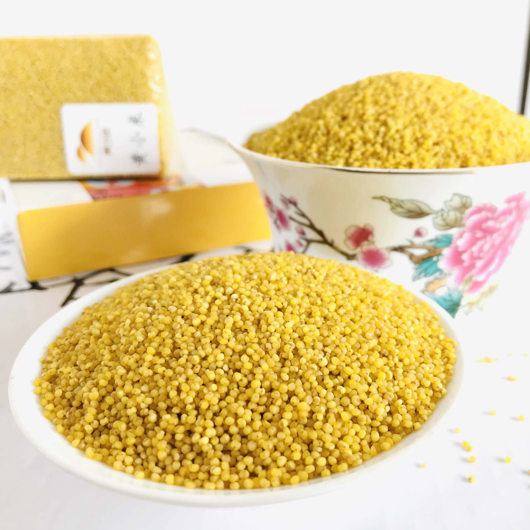 【一件代发】陕西特产批发 陕北杂粮黄小米 兰花花 袋装 1000克