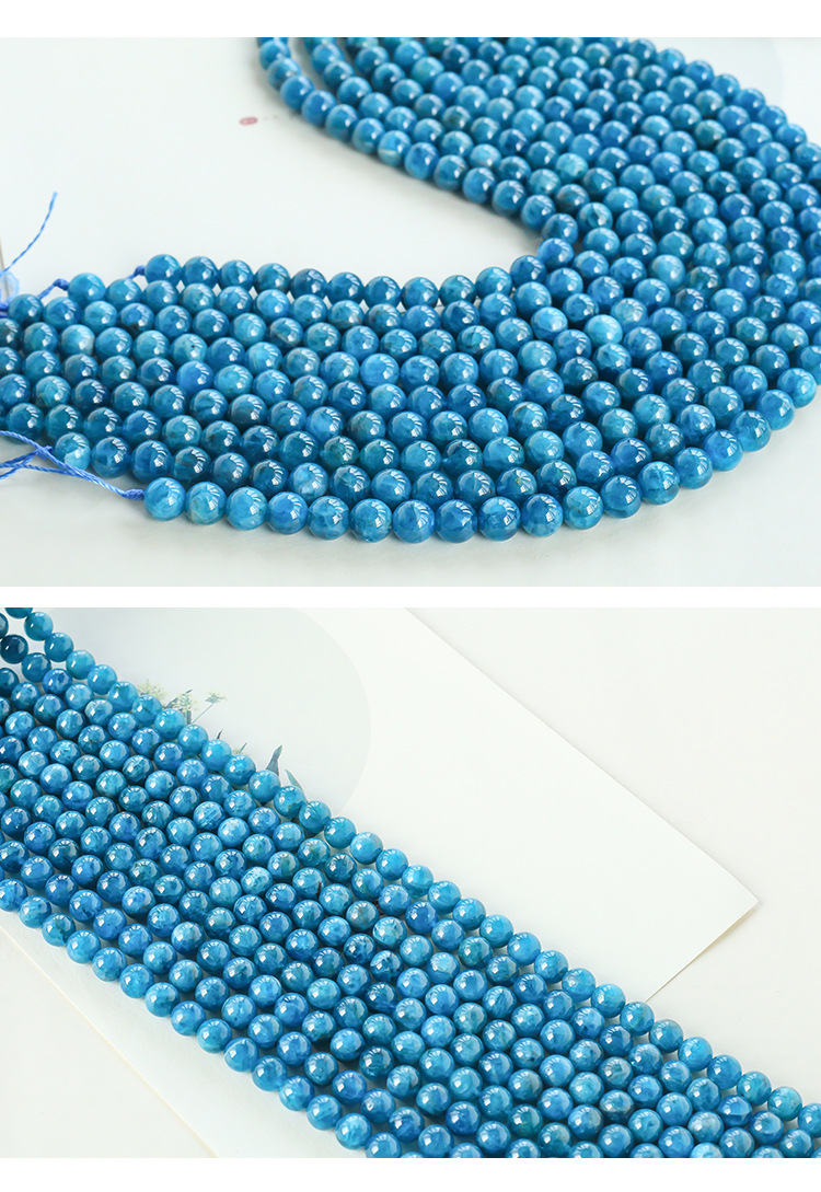 王夫人天然水晶手串磷灰石手链散珠水晶配饰饰品长串首饰半成品