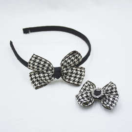 hairpin 欧美风千格鸟蝴蝶结发夹小七宝宝街拍头饰儿童发饰小发卡