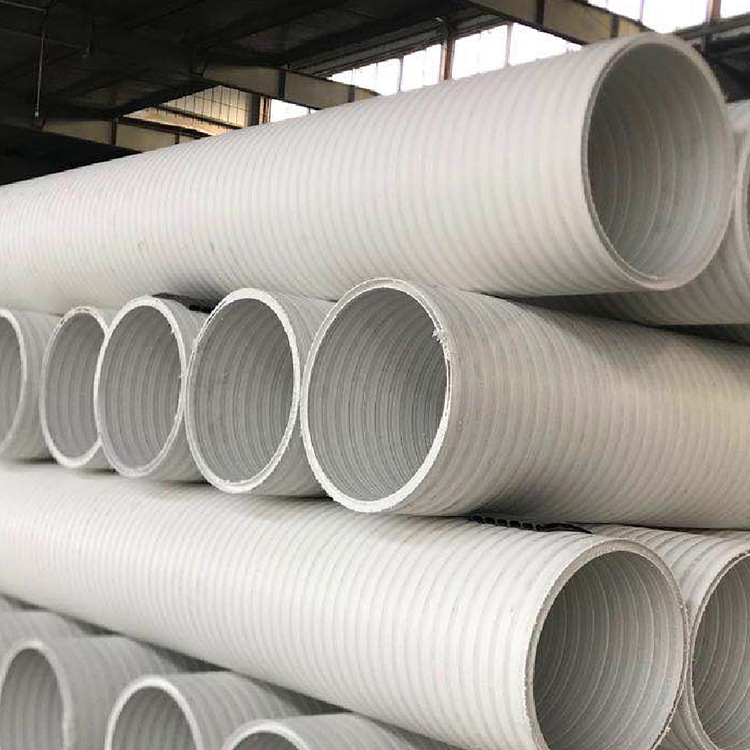 厂家直销 hdpe白色缠绕管 白色hepe承插缠绕管dn1000(sn8)