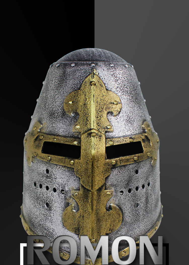 万圣节道具头盔将军帽斯巴达勇士骑士头盔cosplay表演帽罗马勇士