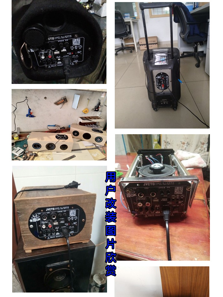 双话筒独立混响大功率蓝牙低音炮音响12v24v220v车载家用音响主板