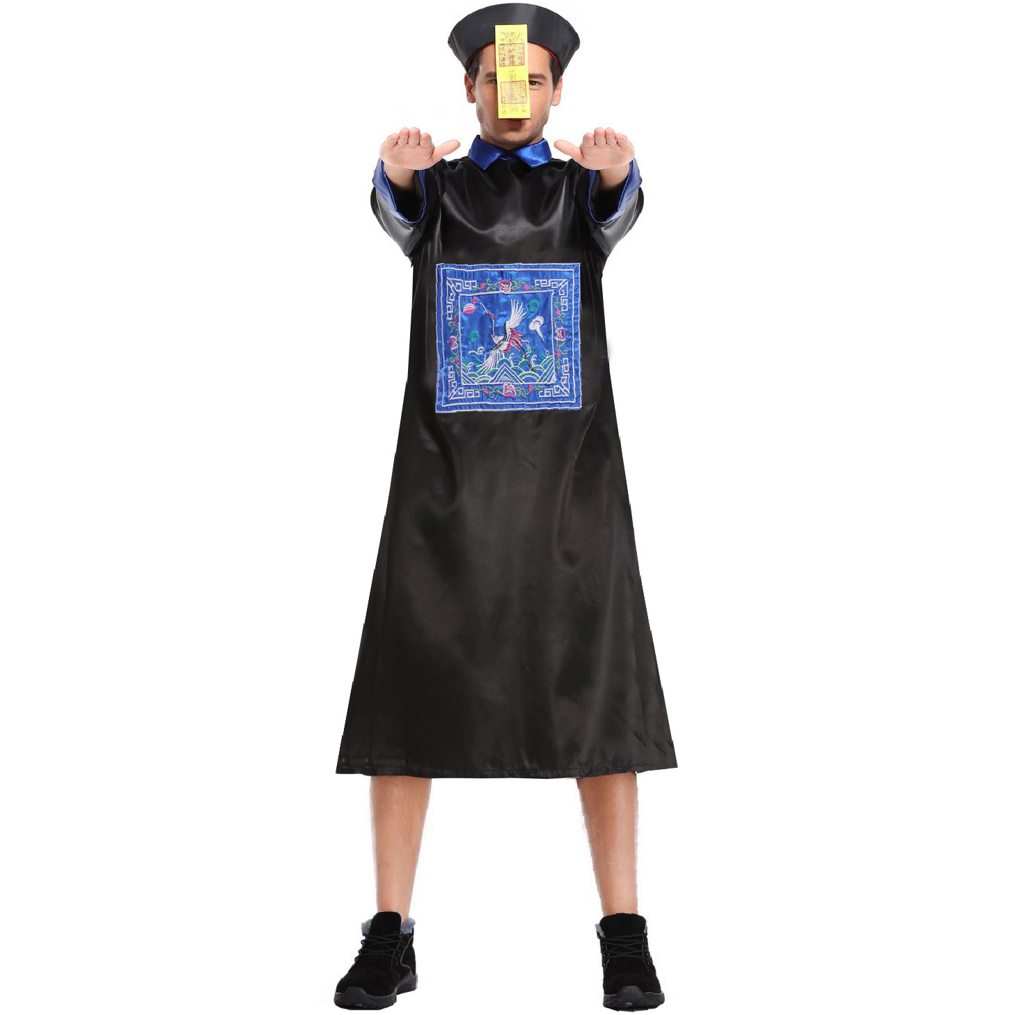 鬼节 男士万圣节电影男僵尸服装 成人古代清朝古装英叔鬼装舞台装