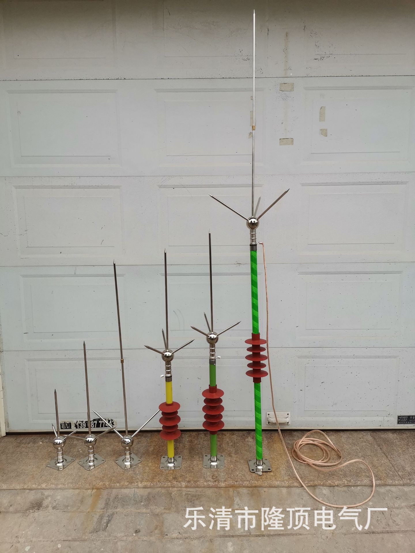 隆顶电气不锈钢304接闪器引雷器全铜避雷针