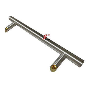 【新款促销】单支玻璃门304不锈钢拉丝打铜脚座拉手 斜脚门拉手